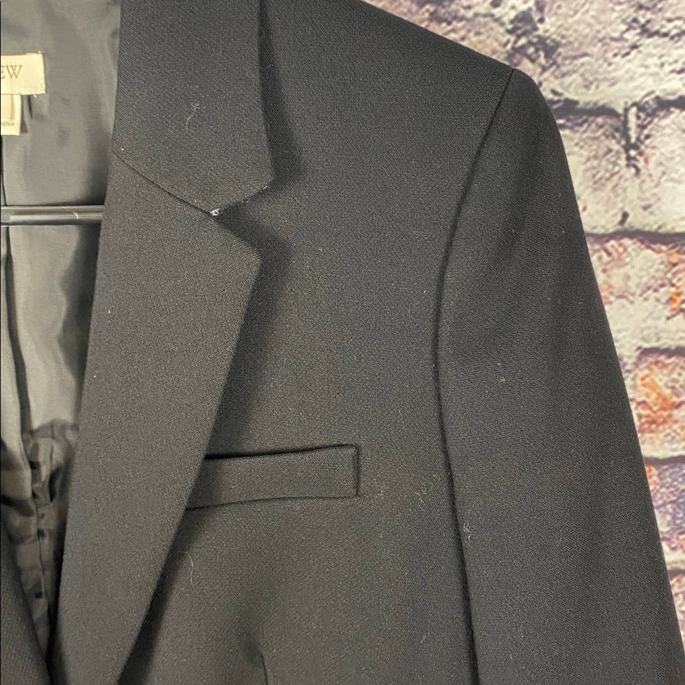 J. Crew Classic Black Button Closure Suit Blazer Sz 8 - Picture 11 of 15